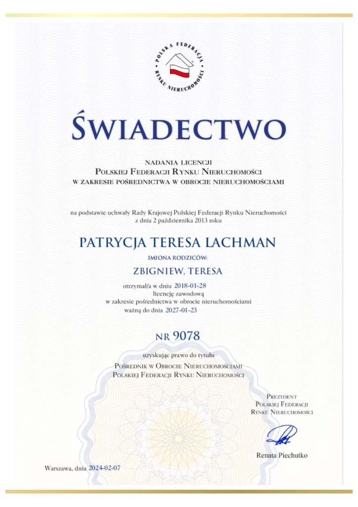 4 licencja pośrednika nieruchomości patrycja lachman (1)d